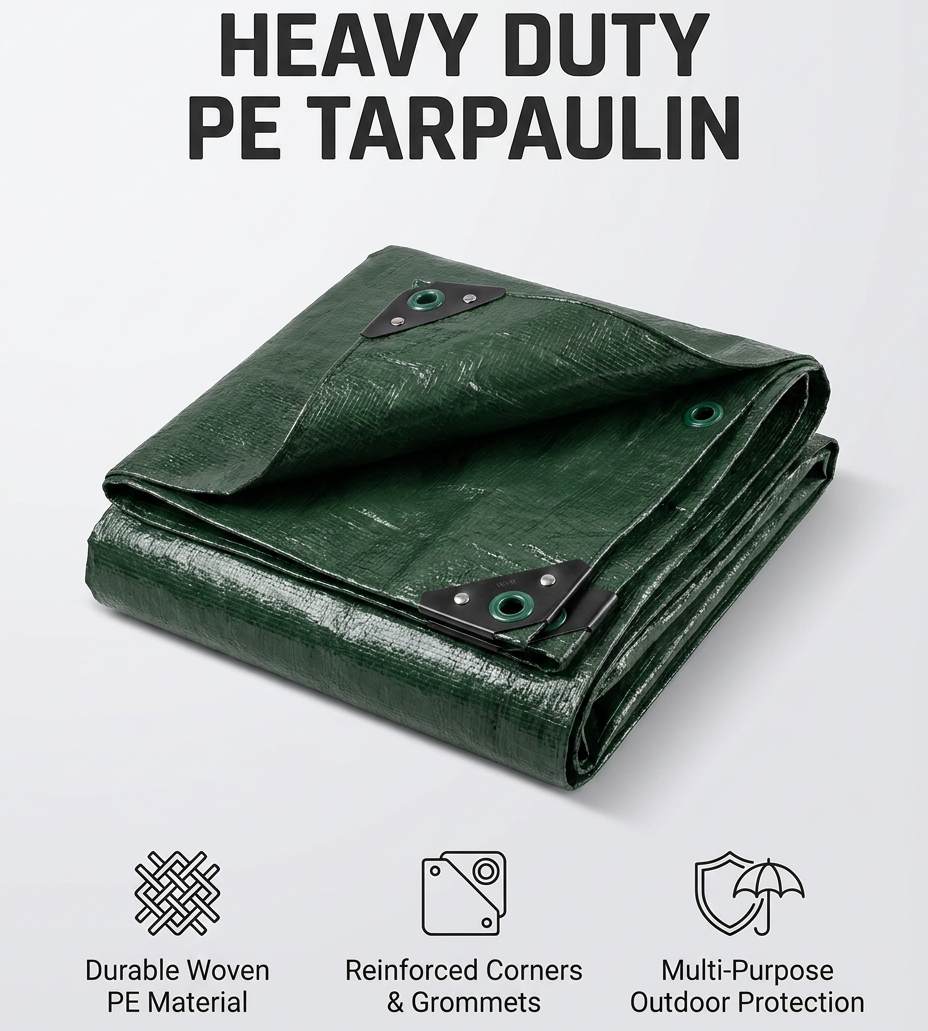 Heavy Duty Multi Purpose Vandtæt Vindtæt UV-resistent PE presenning